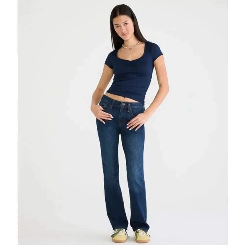 Aeropostale Mid-rise Flare Jeans Sz 8 Stretch Flap Pockets